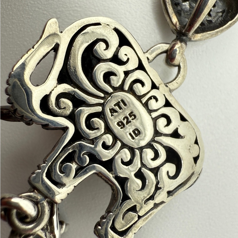 Annika Witt Bali Sterling Silver Good Luck Elephant Necklace - Picture 9 of 13